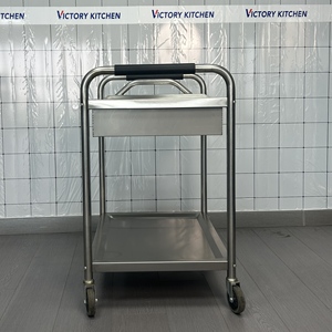 Chariot commercial VICTORY en acier inoxydable avec roue Chariot à condiments Équipement de restauration pour restaurant - Product Image 5