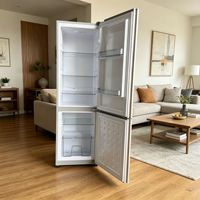 Réfrigérateur domestique à double porte de 186 L avec fonctionnement silencieux et économe en énergie, double température pour la réfrigération et la congélation