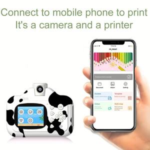 Cámara Instantánea Digital HD para Niños con Diseño de Vaca, con WIFI y Pantalla de 2.4 Pulgadas, Fotografía con un Clic, Regalo de Cumpleaños para Niños - Product Image 2