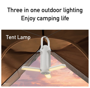 Wholesale <b>Camping</b> Lantern & Power Bank Rechargeable 3 Color Stepless Dimming Foldable Emergency Charger <b>Hiking</b> - Product Image 2