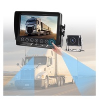 Moniteur de voiture 7 pouces, système de caméra de recul 360° pour camion, écran tactile ADAS, kit de surveillance vidéo de sécurité
