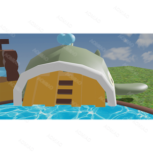 Parque Acuático Inflable con Tobogán y Temática Pirata para Alquilar, Ideal para Jardín - Product Image 5