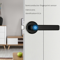 Tuya — serrure de porte à empreintes digitales et clavier numérique, TTlock, poignée de verrouillage intelligente à levier, application Mobile, avec jeu de verrou