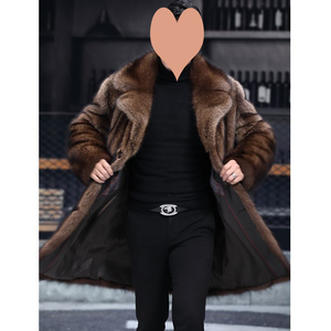 Cappotto in Ecopelliccia di Lusso per <span class=keywords><strong>Uomo</strong></span> con Texture Realistica e Lucentezza Naturale Simile alla Vera Pelliccia Animale - Product Image 1