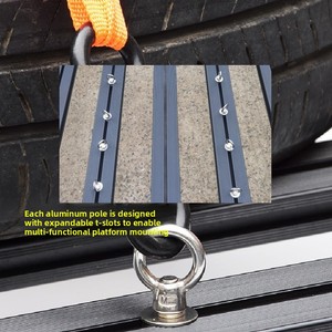Couverture de benne rétractable universelle en alliage d'aluminium personnalisable, porte-bagages de toit pour camionnette, SUV, capacité de charge supérieure à 100 kg - Product Image 4