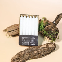 Bougies en cire blanches pointues longues pour cérémonies de mariage, éclairage domestique et décoration de table à manger