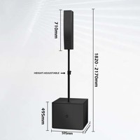 CLP1541 Enceintes colonne Offre Spéciale 15 pouces Boîte Big Power Array Système actif Son en direct DJ Son Subwoofer Colonne Enceintes Set