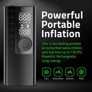 Inflador de neumáticos de <span class=keywords><strong>coche</strong></span> inalámbrico con pantalla Digital portátil, bomba de aire mAh recargable de 2000, inflado de bolas de bicicleta y motocicleta - Product Image 4