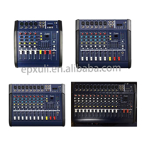 PMX Series Power Mixer with Amplifier 250W 16 DSP Effects Dual-position Display 4 EQ Equalizer Built-in SD Card Slot&MP3 Player