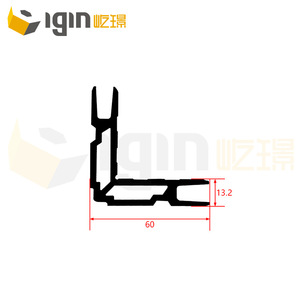 Profilé en aluminium Igin Angle 8.8H*60mm 13.2H*60mm Poli 6063T5 Usage industriel et civil - Product Image 3