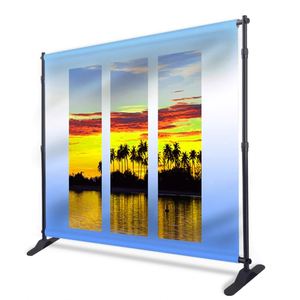 8X10 and 8X8 Ft Heavy Duty Adjustable Backdrop Banner Stand Professional Step <b>Repeat</b> Photography Background Custom Color - Product Image 2