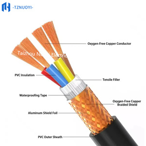 Câble électrique flexible RVVP, câble audio, câble d'alimentation blindé en cuivre isolé PVC, conducteurs toronnés 0,2 mm-1,5 mm, 2-6 conducteurs, 100 m, <span class=keywords><strong>chauffage</strong></span> - Product Image 2