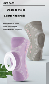 Genouillère de compression en nylon souple pour le soulagement de la douleur arthritique, la protection professionnelle des ménisques et des ligaments croisés (ACL) lors de la course à pied - Product Image 4