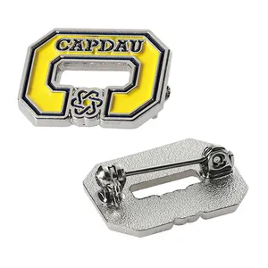 Design Your Own Small Zinc Alloy Cute Brooch No Minimum Factory Custom Metal Pins 2d Silver Soft Enamel Lapel Pin Badges
