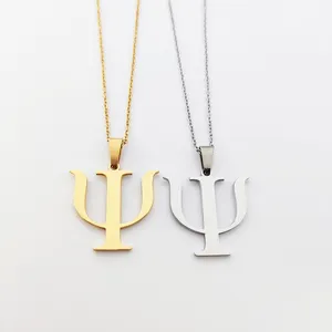 Greek Letters Necklace Sorority And Fraternity Jewelry Kappa Alpha PSI Stainless Steel Necklaces Wholesale