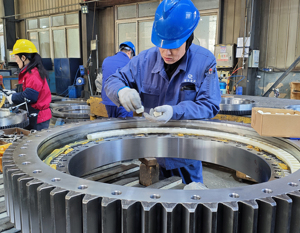 Rodamiento de Giro de Bolas de Una Hilera de Gran Diámetro con Engranaje Externo de Alta Demanda, Rodamiento de Giro de Bolas de Una Hilera de <span class=keywords><strong>3</strong></span> Metros de Diámetro - Product Image 5