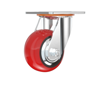 Roda Giratória Vermelha de <span class=keywords><strong>PU</strong></span> de 3 Polegadas de Média Capacidade MILLMISS Personalizada em Promoção - Product Image 3