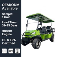 Voitures de golf/buggy à essence 4 temps certifiées CE EEC, en promotion, 6 places, vitesse 45 km/h, autonomie 100-120 km, pneus tout-terrain