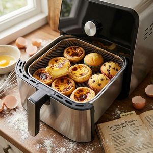 Friteuse à air 6L pour usage commercial et domestique, multifonctionnelle (rôtir/cuire/griller/chauffer), économe en énergie, design compact, certifiée CE/RoHS - Product Image 5