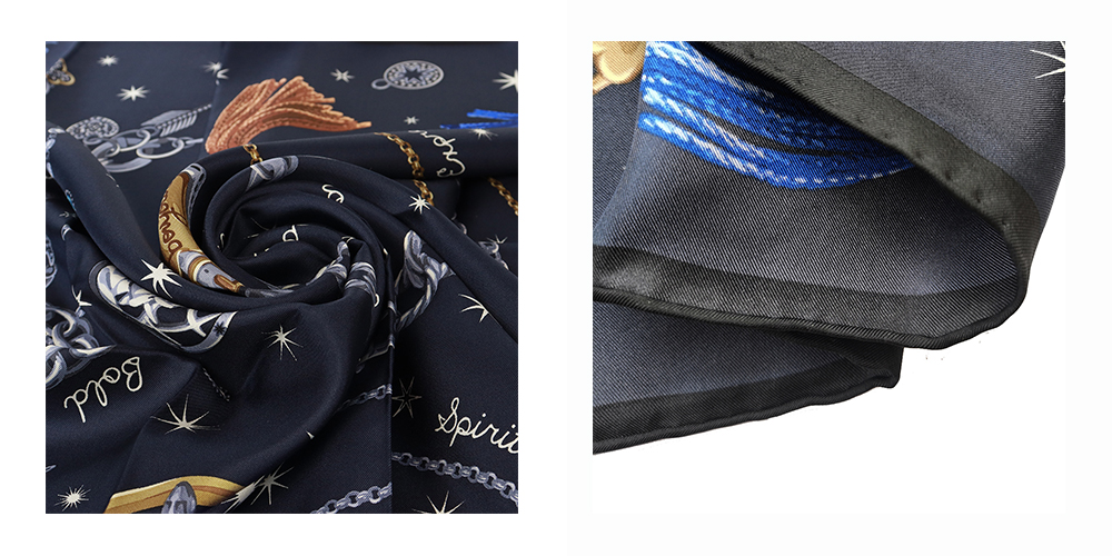 No MOQ Custom 100% Silk Scarves Digital Printing Women Scarf Silk scarf