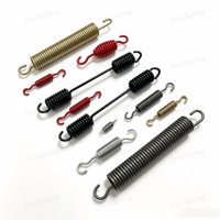 Ressort d'extension avec crochets, œillet ouvert, boucle fermée, crochet pivotant, charge de rupture, tension initiale, allongement, taux de déflection