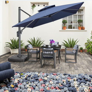 Big <span class=keywords><strong>Roma</strong></span> Umbrella Double Top Garden Patio Umbrella Poste lateral de aluminio con manivela Impermeable Protección Uv - Product Image 5