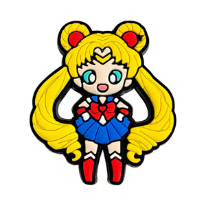 จี้รองเท้าลายการ์ตูนเซเลอร์มูนจากญี่ปุ่น ขายดีที่สุดจาก HY Wholesale จี้รองเท้าลูน่า จี้รองเท้าการ์ตูน ตัวล็อครองเท้า PVC - Product Image 3