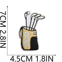 Parche Bordado de Golf, Diseño de Dibujos Animados, para Planchar o Coser, Insignia para Gorra, Sombrero, Ropa, Bolsa, Decoración Deportiva, Aplique DIY, Parche de Golf