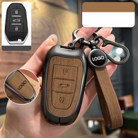 Étui pour clé de voiture en métal zincalloy, bois et cuir, accessoires, pochette pour clé pour Dongfeng Citroen DS6/DS5/DS5LS/DS3 et DS4