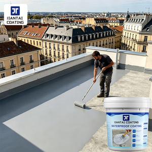 One-Component Polyurethane roof waterproof coating <b>Large</b>-scale repair to stop leaks waterproof paint for house - Product Image 1