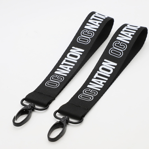 Tùy Chỉnh Xe Máy Polyester Dây Buộc Cổ Tay Chiến Thuật Vải <span class=keywords><strong>Key</strong></span> <span class=keywords><strong>Ring</strong></span> Chủ Dây Đeo Keychain Clip Cho Khuyến Mãi - Product Image 5