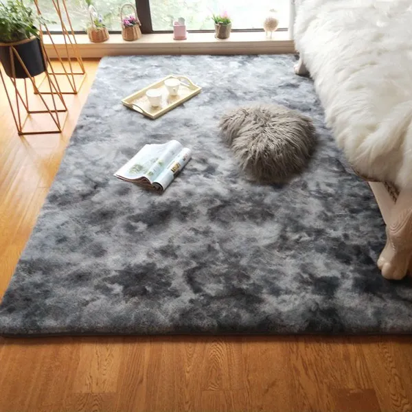 Karpet bulu kelinci warna murni ruang tamu karpet bulu palsu lembut kamar tidur