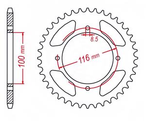<span class=keywords><strong>Motocross</strong></span> 48T-54T 420 cadena dirt bike partes motocicleta piñón para <span class=keywords><strong>Kawasaki</strong></span> KX85/80/100/112 Suzuki RM100 - Product Image 6