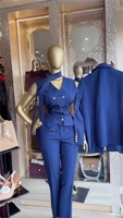 Ensemble tailleur trois pièces pour femme, style bureau, couleur unie, veste, gilet et pantalon, nouvelle collection printemps 2026, pour femmes européennes et américaines
