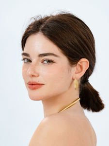 YXQ E362 Golden Stainless Steel <b>Hoop</b> <b>Earrings</b> <b>Fashionable</b> and Stylish Elegant <b>Earrings</b> - Product Image 2