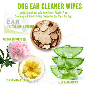 <span class=keywords><strong>Dog</strong></span> <span class=keywords><strong>Ear</strong></span> Cleaner Finger Wipes-Nettoyant otic pour chiens pour arrêter les démangeaisons des oreilles et les <span class=keywords><strong>infections</strong></span> à l'aloès et à l'eucalyptus - Product Image 3