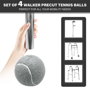 Balles de tennis en feutre de caoutchouc prédécoupées avec logo personnalisé pour les marcheurs roulants, pieds de meubles, légères, durables, longue durée, glissières pour marcheurs - Product Image 5