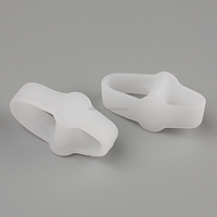 Correcteur d'hallux valgus en silicone, séparateur d'orteils en gel pour hallux valgus avec 2 boucles