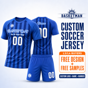 Jersey Sepak Bola Custom Heat Transfer, Kaos Bola dengan Panel Mesh, Versi Pemain, Cepat Kering, OEM Grosir, Logo, Nama, Nomor untuk Klub - Product Image 1