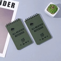 Carnet imperméable à couverture en papier pierre PP, reliure spirale, mini bloc-notes toutes saisons avec options personnalisables