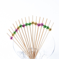 Bâtonnets de fruits en perles colorées personnalisées de 12 cm pour des collations de qualité alimentaire brochettes de bambou fête de vacances