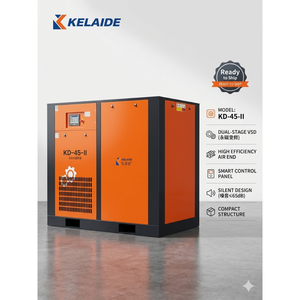 High Purity Two-Stage PM VFD Screw Air Compressor 45kW 60HP Energy Saving Industrial Rotary Compressor 8 <b>Bar</b> for Food Processing - Product Image 1