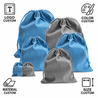 Sac cadeau personnalisé en flanelle avec cordon de serrage, pochette à bijoux de luxe en velours, alternative aux sacs en papier, vente en gros OEM ODM, rangement pour les fêtes