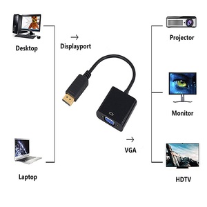 อะแดปเตอร์ดิสเพลย์พอร์ตเป็นวีจีเอตัวแปลงเคลือบทองสำหรับการเชื่อมต่อจอภาพ - Product Image 3