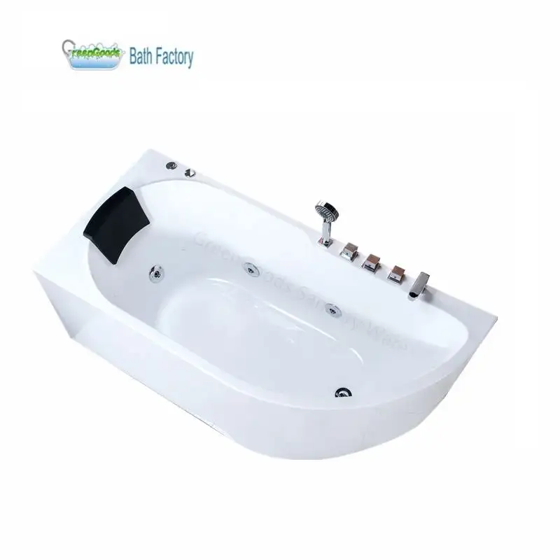 CE Custom Abs Acrylic Glass Fiber Showers Deep Corner Tubs Small Bathroom Single Person Massage Spa Whirlpool Bathtub