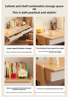 Bureau d'étude pour enfants réglable en hauteur en bois, table d'écriture pour étudiants, ensemble bureau et chaise pour la maison