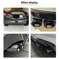 Embout d'échappement de voiture DEX pour BMW M240 M340 M440 G20 G21 G23 G42 M Power 4 sorties forgé en Fiber de carbone noir tuyau d'échappement tuyau d'échappement