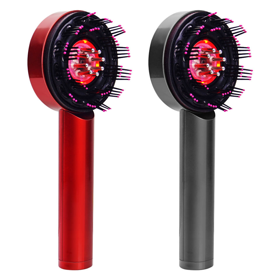 Cordless Electric Scalp Massager Brush Comb Hair Oil Applicator Portable Vibrating Head Massager