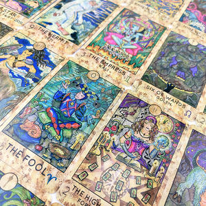 Livre de Guide électronique Oracle anglais personnalisé chaud beau tarot de Style sorcière avec boîte cartes de tarot en papier en gros - Product Image 5