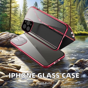 <span class=keywords><strong>Cover</strong></span> Protettiva a 360° Bifacciale <span class=keywords><strong>per</strong></span> <span class=keywords><strong>iPhone</strong></span> 16 15 14 13 12 <span class=keywords><strong>11</strong></span> Pro Max Plus, in Metallo Magnetico con Doppio Vetro Temperato - Product Image 2